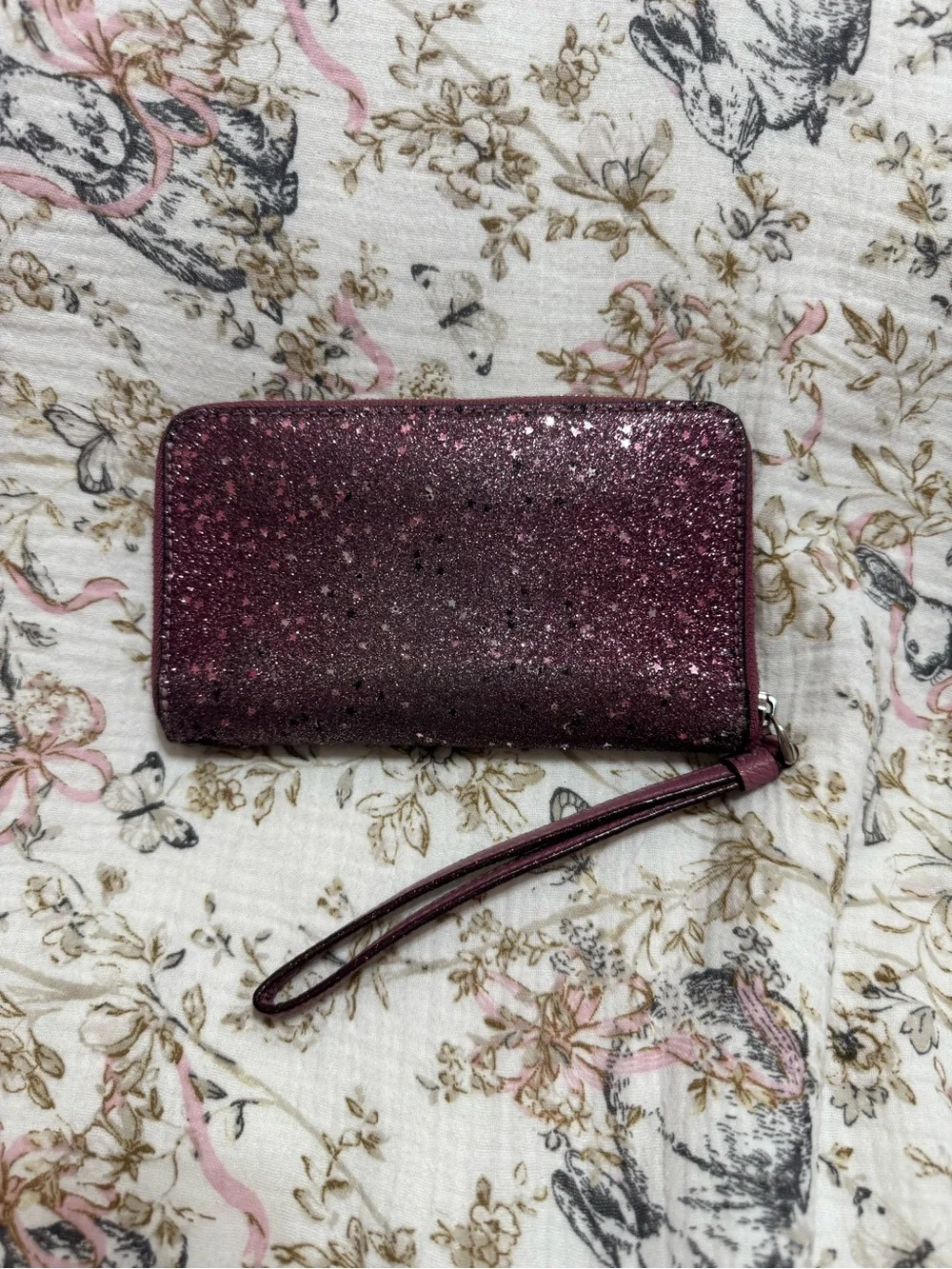 Coach Pink Star Glitter Wallet